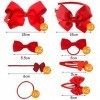 Ensemble de 23 accessoires pour cheveux pour enfants avec nœud - Tête de fleur - Queue de cheval - Corde à cheveux élastique 