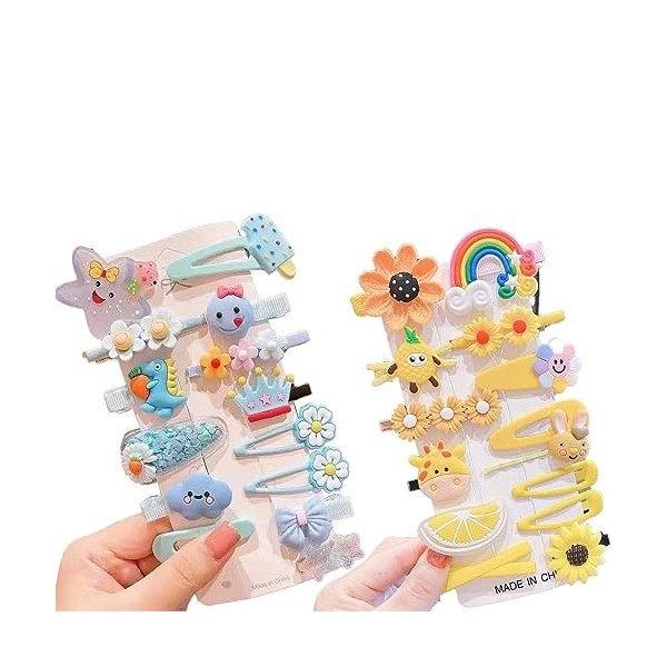 DDKY 24 Pièces barettes cheveux fille,barrette cheveux fille,Pinces à Cheveux Fille, Barrettes à Cheveux Fille, Couleur Barre