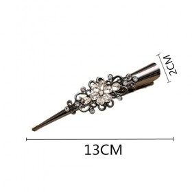 Lot de 2 pinces crocodiles en métal antidérapantes en forme de bec de canard - Accessoires de cheveux élégants pour femmes et