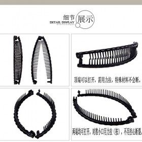 Lot de 4 pinces à cheveux verticales bananes pour femme - Accessoires pour queue de cheval