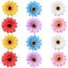 Nifocc Lot de 12 barrettes à cheveux en forme de fleur multicolore - Motif tournesol - Pour femmes et filles - 6 couleurs