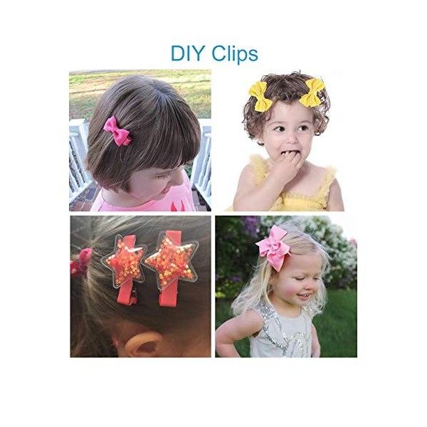 HCliptie 1220 pcs Coffret Cadeau Accessoires Cheveux Bébé Petites Filles  Pinces à Cheveux Noeuds Cravates Tout-Petits Barrettes Épingles à Cheveux