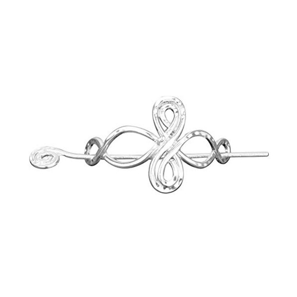 Lurrose Argenté nœud celtique Barrette à cheveux vintage en métal pour femme