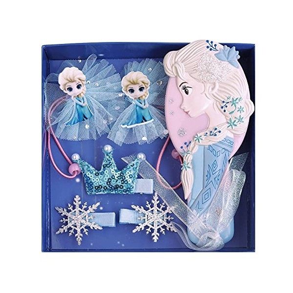 6 pcs Pinces À Cheveux pour Petites Filles, ALHX Bébé Elastique à Cheveux Set, Animé Princesse Motif Mignon Barrettes Cheveux