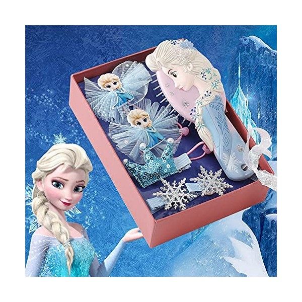 6 pcs Pinces À Cheveux pour Petites Filles, ALHX Bébé Elastique à Cheveux Set, Animé Princesse Motif Mignon Barrettes Cheveux