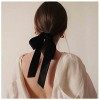 Inibran Pinces À Cheveux En Velours Noir Vintage Barrettes Barrette Ruban Velours Barrette Nœud Français Barrette Coiffure Hi