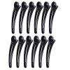 Sportools Lot de 12 grandes pinces à cheveux - Pour coiffeur - Noir - Crocodile - 3 tailles EU102 S : 8 cm 