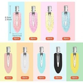 TSHAOUN 49 Pièces Pinces à Cheveux sans Plis Épingle à Cheveux Boucles Clips sans Courbure à Cheveux de Maquillage Barrette à