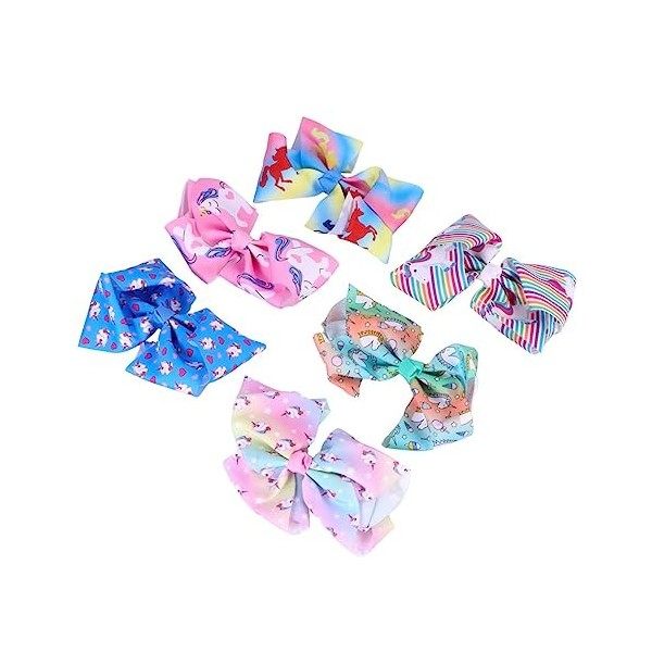 SOIMISS 6Pcs Licorne Décor À La Mode Pinces À Cheveux Colorées Pinces À Cheveux Pour Bébés Pinces À Cheveux Bowknot Arcs De C