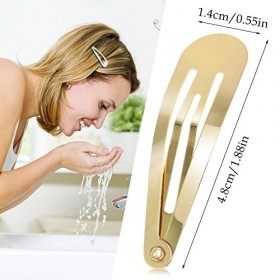 60 Pièces Barrette Snap Métal Barrette Cheveux Fille 2 Pouces Pince Plate Cheveux Snap Simple Barettes Cheveux Femme avec Boî