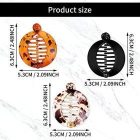 Sibba Lot de 6 mini pinces à cheveux banane en résine pour femme et fille