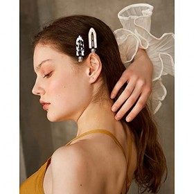 HAYHOI Lot de 10 pinces à cheveux sans pliage, en résine acrylique, sans plis, petite épingle à cheveux, accessoires de coiff