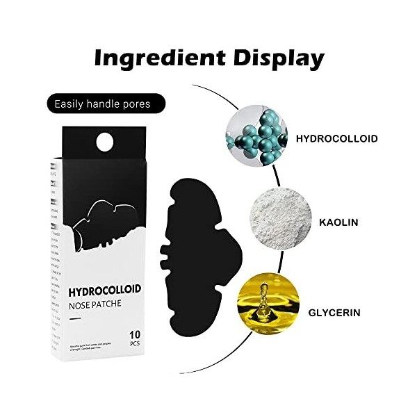 RESHUBO Patch Point Noir, Patchs Anti-points Noirs pour le Nez, Patchs Anti Point Noirs, Nettoyage en Profondeur Patch Nez Po...