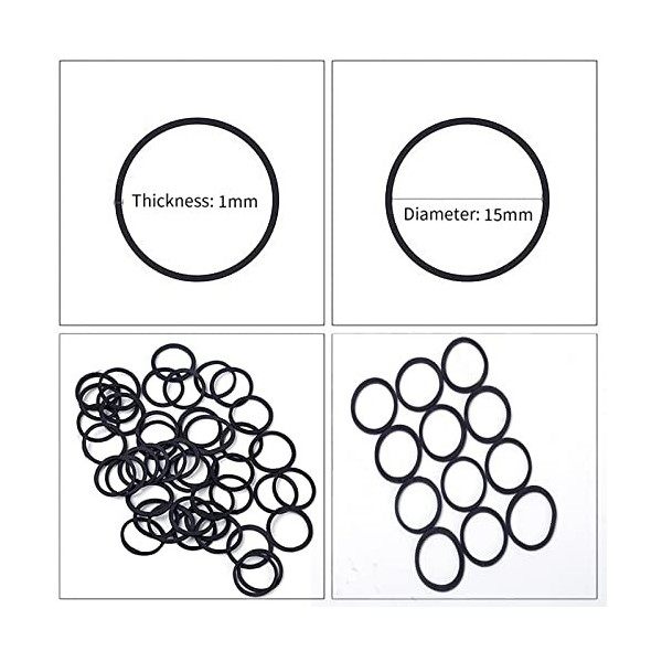 Pack of 600 Pièces Mini Bandes de Caoutchouc Élastique Soft Elastic Bands Noir pour les cheveux des enfants,coiffure de maria