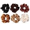 6 pcs Chouchous Cheveux, Chouchous Élastiques à Cheveux en Satin Chouchou Cheveux Ties Cordes Chouchou Scrunchie Colorés pour