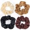 4 Chouchou Cheveux Femme, Chouchous Cheveux Fille, Chouchous en Satin Cheveux Élastique Bandes, Cheveux Ties Cordes Élastique