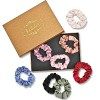 Lolalet 8 Chouchous en Satin Cheveux Élastique, Chouchou Cheveux Ties Cordes, Chouchou Satin Scrunchie Colorés, Chouchou Acce