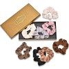 Lolalet 8 Chouchous en Satin Cheveux Élastique, Chouchou Cheveux Ties Cordes, Chouchou Satin Scrunchie Colorés, Chouchou Acce