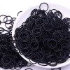 1000 Pièces Mini Bandes de Caoutchouc Élastique Soft Elastic Bands Noir, pour les cheveux des enfants,coiffure de mariage et 