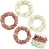 Olakin Chouchous Cheveux en Soie[4Pcs], Elastiques Cheveux, Femme Fille Bobbles Scrunchies Cheveux éLastique Bandes Ties Cord