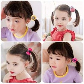 100 pcs Mix Couleurs Filles Élastiques Cheveux Cravates Bandes En Caoutchouc Douces Bandes De Cheveux Titulaires De Queue De 