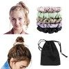 LilySilk Chouchou en Soie 100% Elastiques Cheveux Femme Fille Bobbles Scrunchies Vsco Girl Elastique Cheveux Pure Soie Gros C