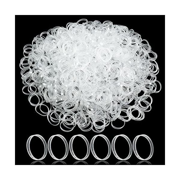 1000 Pièce Mini Bands Elastiques à Cheveux Caoutchouc Bandes de Caoutchouc Cravates pour les Cheveux des Enfants, Coiffure de