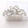 Handmadejewelrylady - Peigne à cheveux rétro en strass pour mariage - Accessoires de mariage