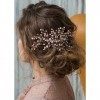 Kercisbeauty - Serre-tête pour chignon en perles de champagne rose doré rose