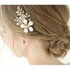 Deniferymakeup Pince à cheveux dorée de 8,1 cm - Bijou de cheveux fait à la main - Accessoire pour cheveux de mariage