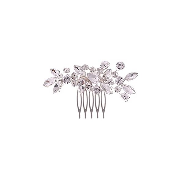 LEEQBCR 1pcs mariée mariage peigne à cheveux cristal accessoires de cheveux pièces de cheveux de mariée pour les femmes et le