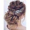 Runmi Mariée Mariage Peigne à Cheveux Cristal Accessoires de Cheveux Épingles à Cheveux Argentées pour Femme et Fille