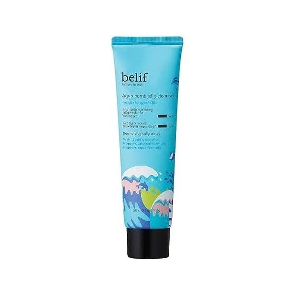 Belif Aqua Bomb Jelly Cleanser 160ml | Nettoyant visage pour | Mousse nettoyante, Hydratation, Beauté proprePeaux sèches, 5.4...