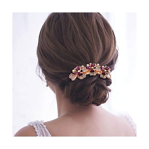 Bohend Strass Peigne Cristal Postiches De mariée Accessoires pour cheveux pour les femmes et les filles 4 