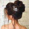 Wendalern Mariage Cristal Peigne À Cheveux Barrette Mariée Perle Peigne À Cheveux Strass Fleur Barrette À Cheveux Peigne Feui