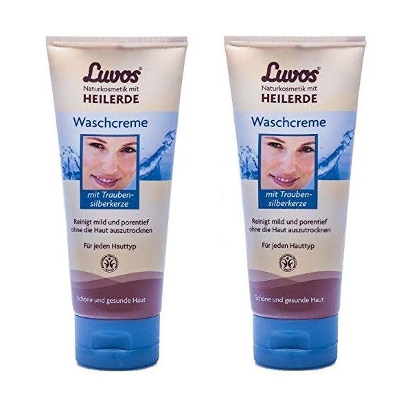 Luvos Lot de 2 crèmes de lavage pour les peaux particulièrement douces 2 x 100 ml Crème Jour et Nuit