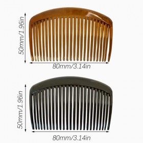 2 Pièces Peignes Côté, Français Pince à Peignes Latéraux Peigne à Cheveux, 23 Dents Plastique Peigne, pour Accessoires de Che