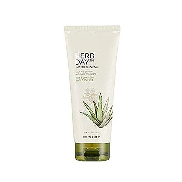 THE FACE SHOP Nettoyant Moussant visage Hydratant Doux Aloe vera Herb Day 365 Cleansing Foam 170ml