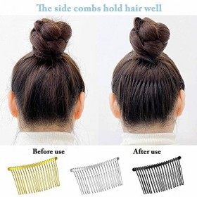 12pcs Peigne Chignon Peigne Voile Peignes À Cheveux Mariage En Métal Peigne Chignon Cheveux Mariage Voile Côté Peigne Decorat