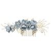 Peigne à Cheveux de Mariée Fleur Côté Pinces à Cheveux en Strass Perle Bandeau Floral Outils de Cheveux Accessoires pour Mari