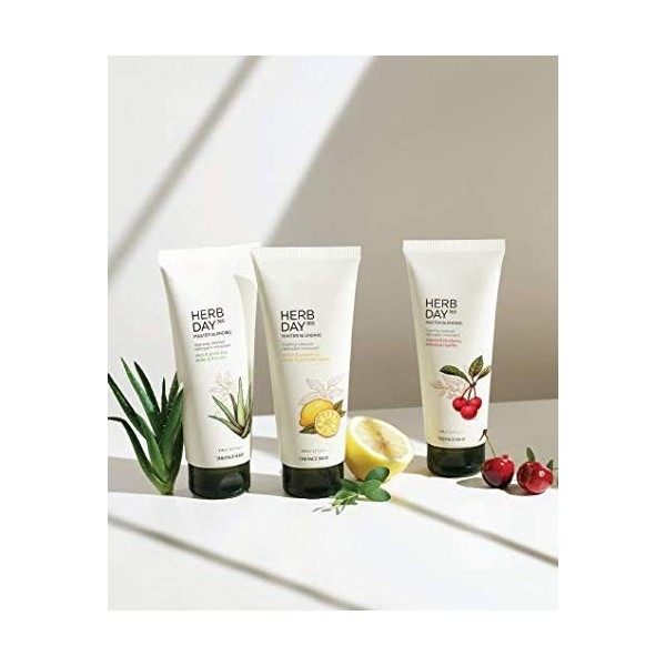 THE FACE SHOP Nettoyant Moussant visage Hydratant Doux Aloe vera Herb Day 365 Cleansing Foam 170ml Crème Jour et Nuit