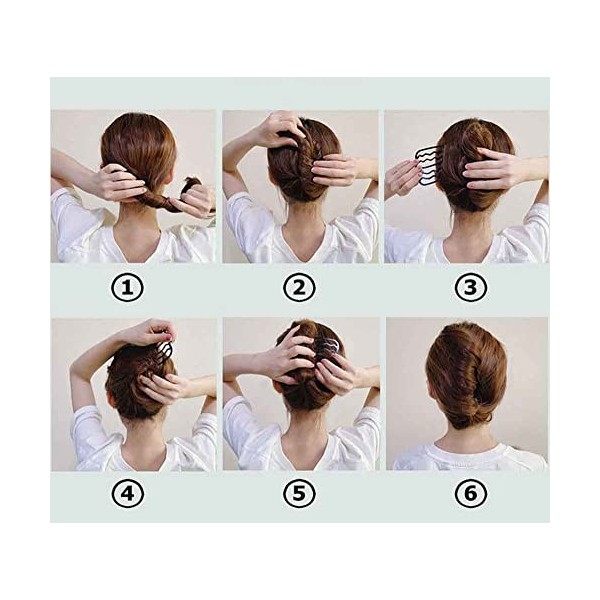 6 pièces cheveux peignes latéraux pince à cheveux pince à cheveux épingle à cheveux pour chignon chignon, peignes à cheveux e