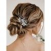 Vakkery Peigne à Cheveux De Mariage En Perles Accessoires De Cheveux De Mariée En Argent Pour Femmes Et Filles