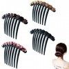 4 Pièces Peignes à Cheveux, Strass Dents Peigne à Cheveux Accessoires pour Cheveux, Accessoires de Coiffure Vintage, pour Fil