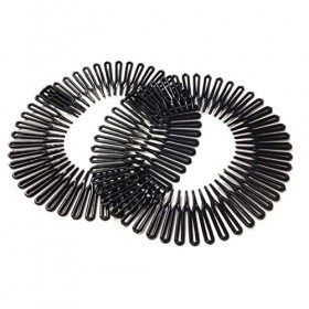 Stretch Hair Peigt 2 Zig Zag Cercle En Plastique Flexible Peigne À Dents Entièrement Circulaire Bandage De Dents Sportive Acc