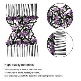 Double Peignes De Cheveux Perles Pinces Peignes De Cheveux Extensible Pince À Cheveux Extensible Élégants Coiffure Diy Peigne