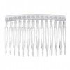 Lurrose 10pcs pince à cheveux en plastique transparent français peigne de torsion peigne fil cheveux côté peignes nuptiale ma