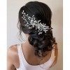 Unicra Peigne à cheveux en cristal argenté pour mariée - Accessoire de coiffure pour femme et fille