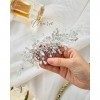Unicra Peigne à cheveux en cristal argenté pour mariée - Accessoire de coiffure pour femme et fille