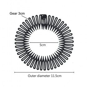 10 Pièces Peigne Extensible Full Circle Peigne Circulaire en Plastique Peigne à Cheveux Extensible Bandeau Serre-Tête Titulai